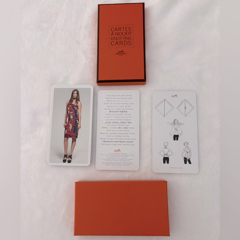 HERMES Limited Edition Knotting Cards, HERMES box, Authenticity Card